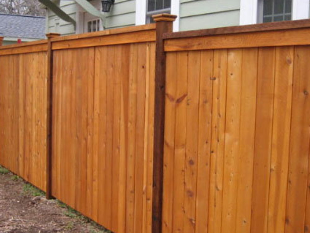 Northwest Pensacola FL cap and trim style wood fence