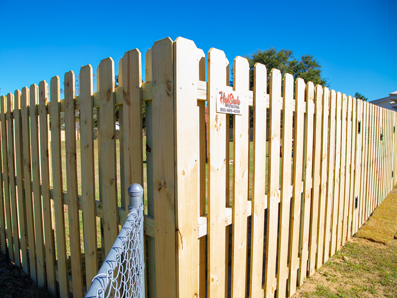 Northwest Pensacola FL Shadowbox style wood fence