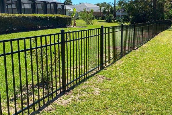 Aluminum fence installation in Pace Florida